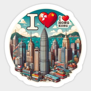 I Love Hong Kong Sticker